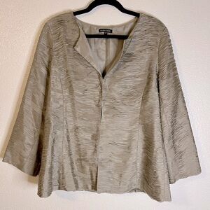 Eileen Fisher Bindu Ripple Silk Evening Jacket M